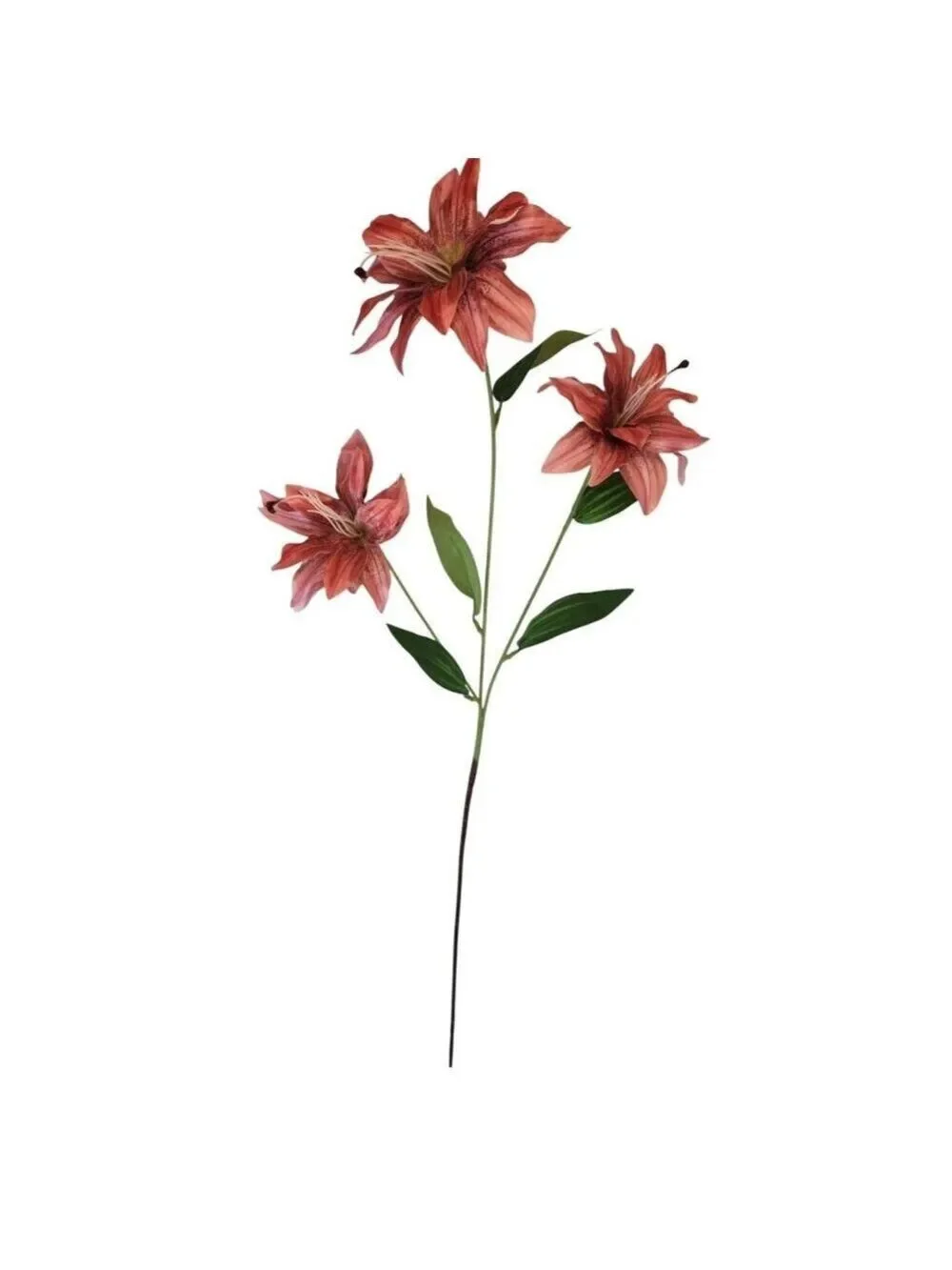 Luxury Artificial Tiger Lily Stem 34 Inch | Designer Artificial Silk Floral | Bl